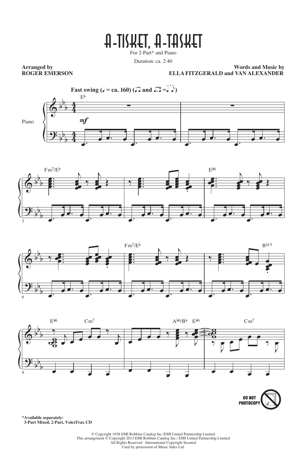 Product picture to: A-Tisket, A-Tasket (arr. Roger Emerson)