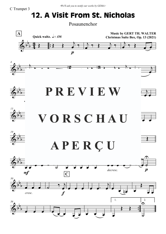 Produktgalerie: Seite 7 von 9 A Visit From St. Nicholas, , Posaunenchor