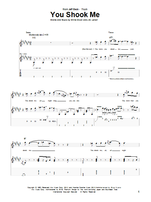 Product gallery: Page 1 of 1 You Shook Me, Jeff Beck