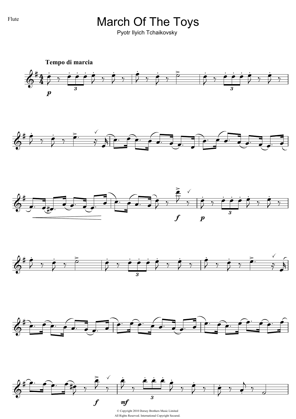 Product gallery: Page 1 of 1 March Of The Toys (from The Nutcracker Suite), Pyotr Ilyich Tchaikovsky