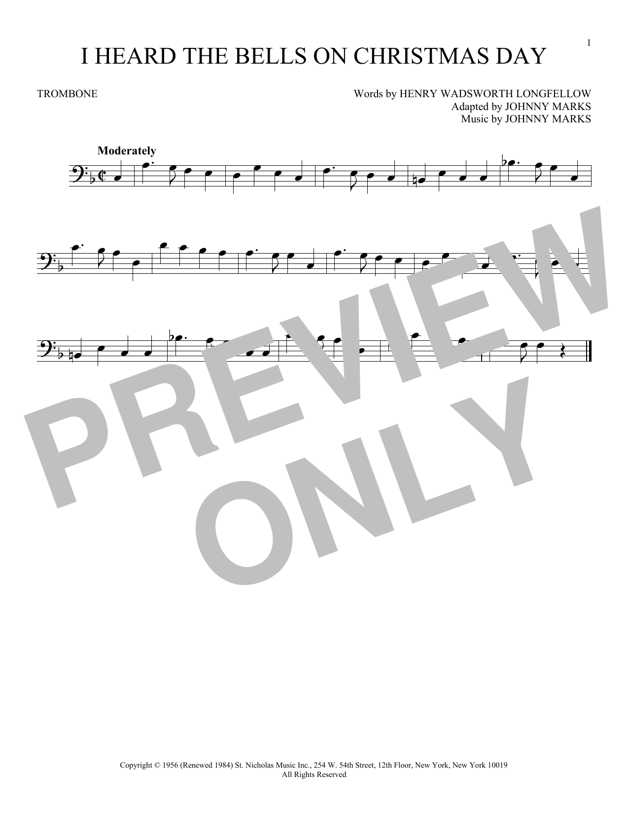 Product gallery: Page 1 of 1 I Heard The Bells On Christmas Day, Johnny Marks