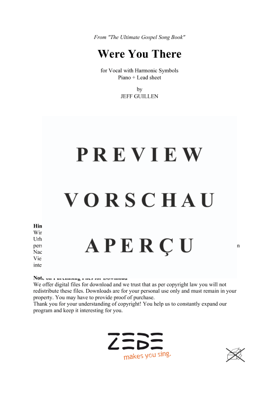 gallery: Were You There, , Voice and Piano