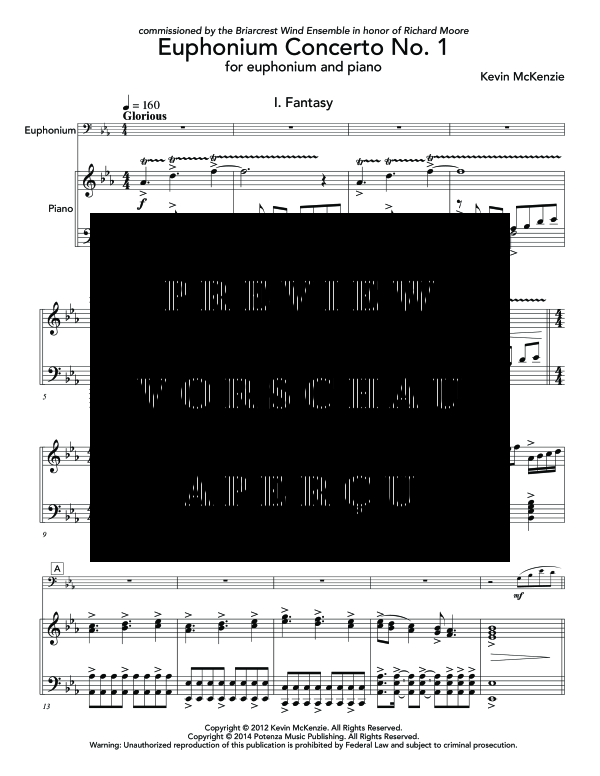 Product gallery: Page 5 of 11 Euphonium Concerto No. 1, , (euphonium and piano)