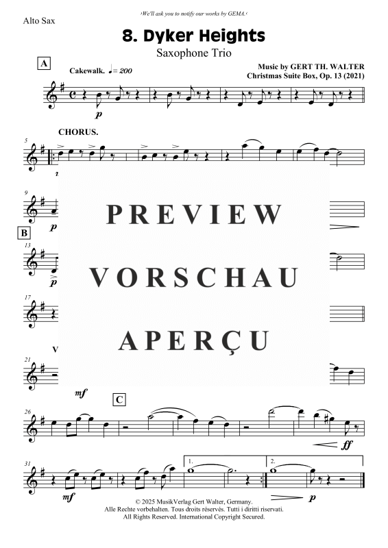 Produktgalerie: Seite 4 von 6 Dyker Heights, , (Saxophon Trio)