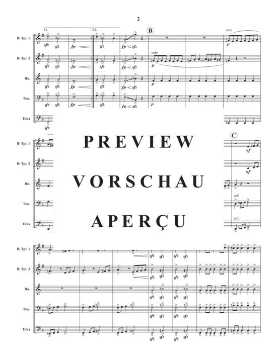 Produktgalerie: Seite 4 von 19 Overture la Parodie , , (Blechbläserquintett)