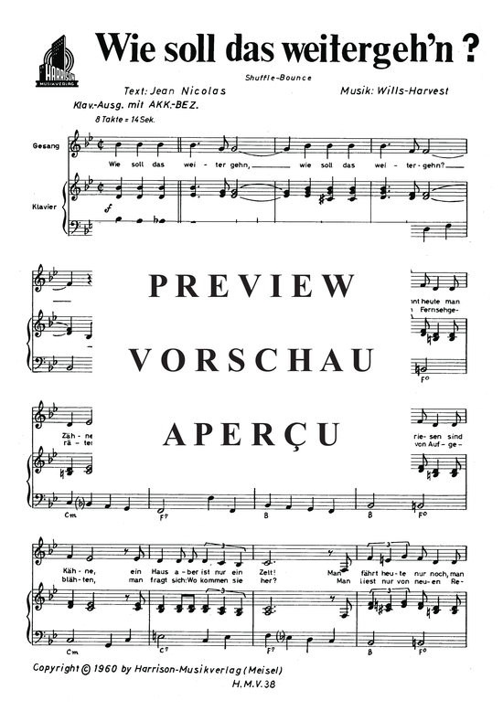 Produktgalerie: Seite 3 von 3 Wie soll das weitergehn ?, , Klavier und Gesang