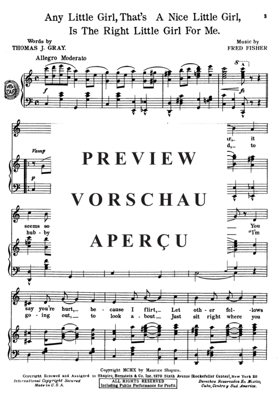 Produktgalerie: Seite 3 von 8 Any Little Girl, That's A Nice Little Girl - Is The Rights Little Girl For Me , Murray, Billy  , Klavier und Gesang