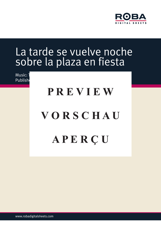 Produktgalerie: Seite 2 von 15 La tarde se vuelve noche sobre la plaza en fiesta , , (4x Gitarre)