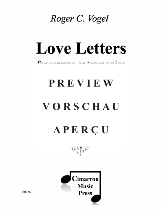 Product gallery: Page 2 of 21 Love Letters , , (soprano/tenor and piano)