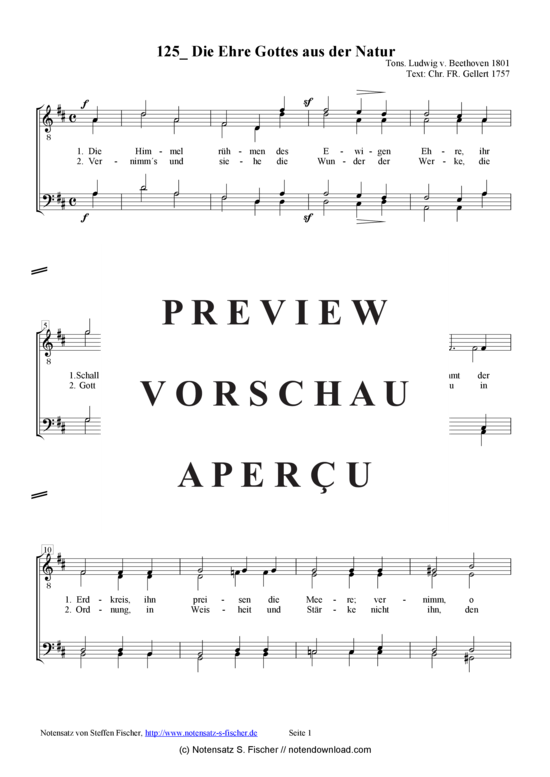 Product gallery: Page 2 of 4 Die Ehre Gottes aus der Natur  , , (male choir)