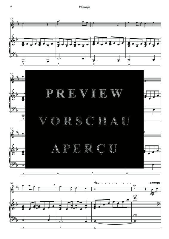 Produktgalerie: Seite 9 von 11 Changes - Gentle Melodies for Weddings, Church, and Other Occasions, , Altsaxophon und Klavier