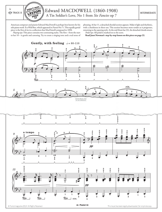 Product gallery: Page 1 of 1 A Tin Soldier's Love, Op.7 No.1, Edward MacDowell