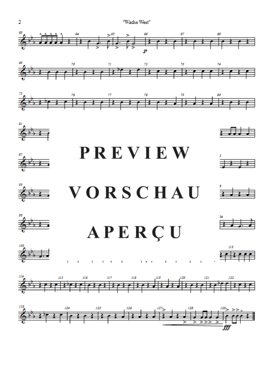 Produktgalerie: Seite 13 von 21 Wache West , , (Blechbläserquintett + Trillerpfeife, Schlagzeug)
