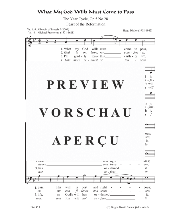 gallery: What My God Wills Must Come to Pass (The Year Cycle, Op.5, No.28), , Gemischter Chor