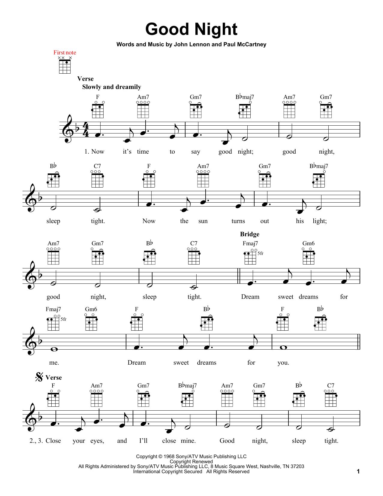 Product picture to:  Good Night - The Beatles