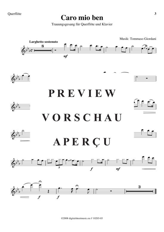 Product gallery: Page 4 of 4 Caro mio ben , , (flute + piano)