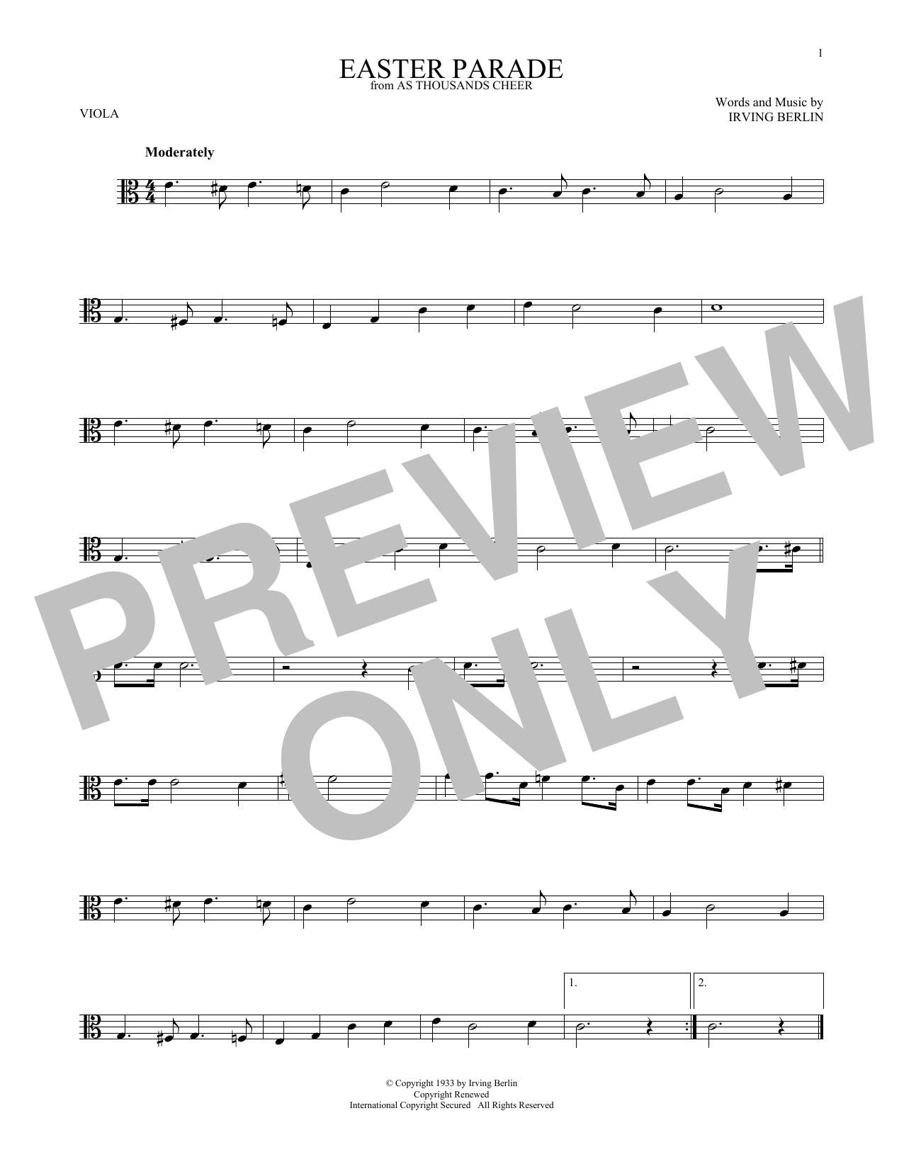 Product gallery: Page 1 of 1 Easter Parade, Irving Berlin