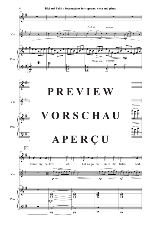 Product gallery: Page 5 of 21 Incantations , , (soprano, viola + piano)