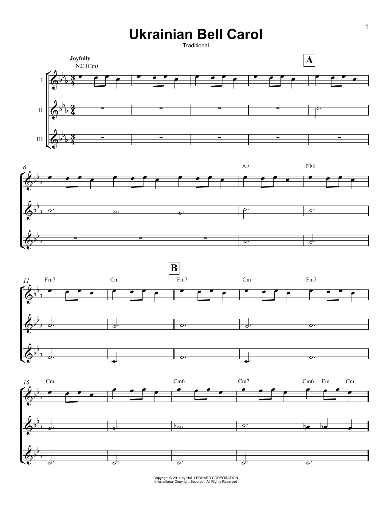 Product gallery: Page 1 of 1 Ukrainian Bell Carol, Traditional