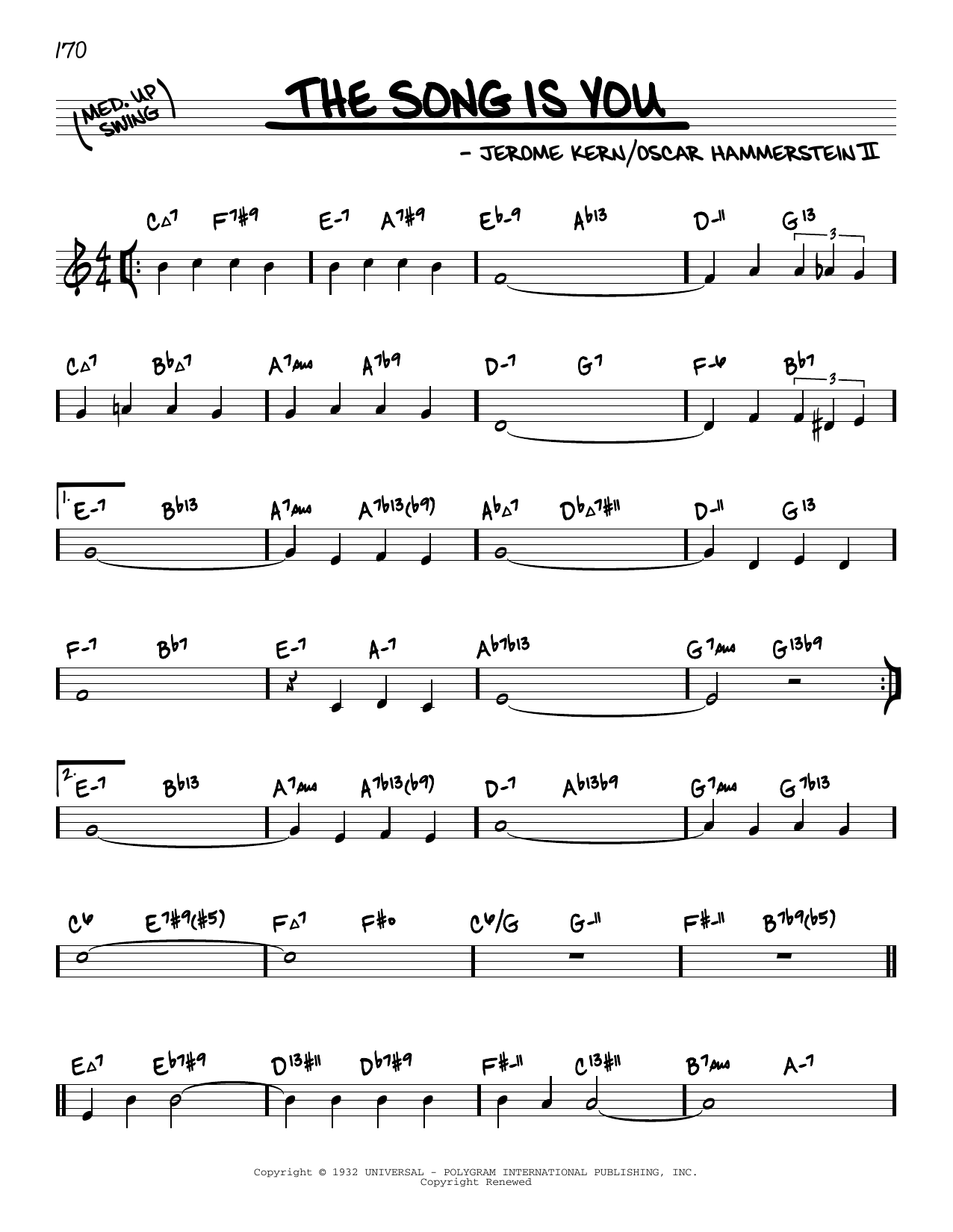 Produktbild zu: The Song Is You (arr. David Hazeltine)