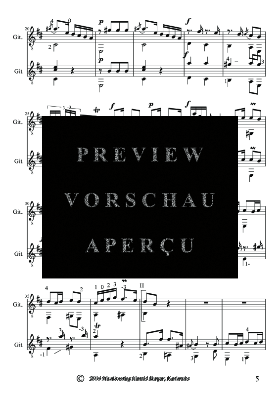Produktgalerie: Seite 8 von 11 Sonate D Dur für zwei Galliconen, , Duo für 2 Gitarren bearbeitet