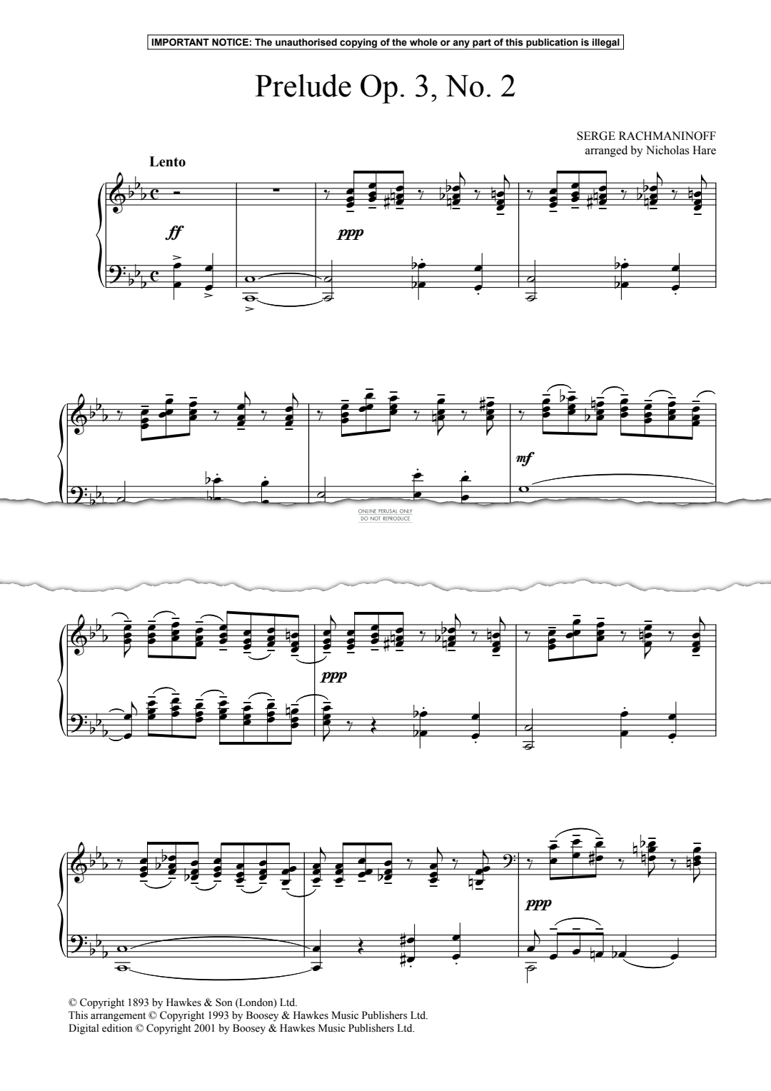 Product picture to: Prelude Op. 3, No. 2