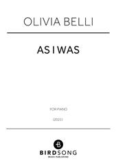 cover: As I Was, Olivia Belli