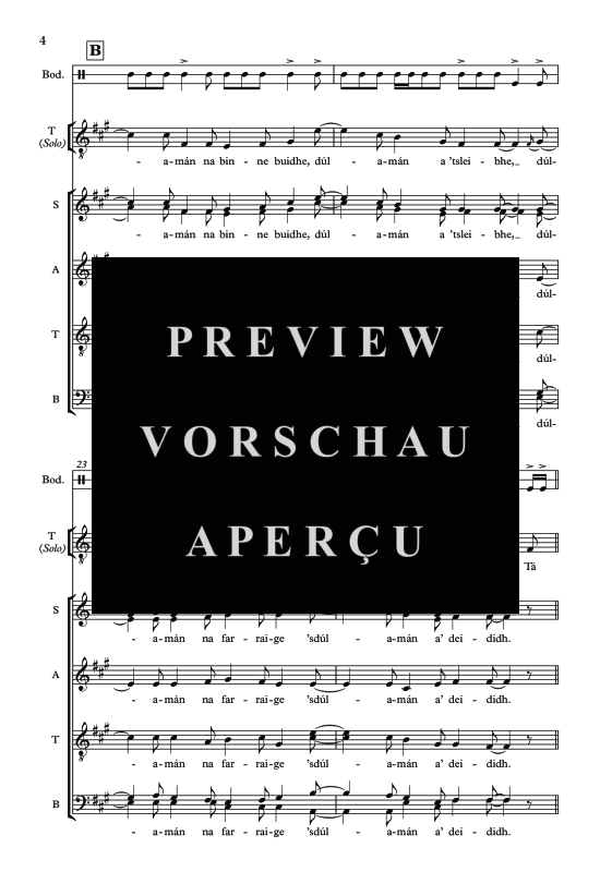 Produktgalerie: Seite 7 von 11 Dúlamán, , Tenor Solo, Gemischter Chor und irische Trommel