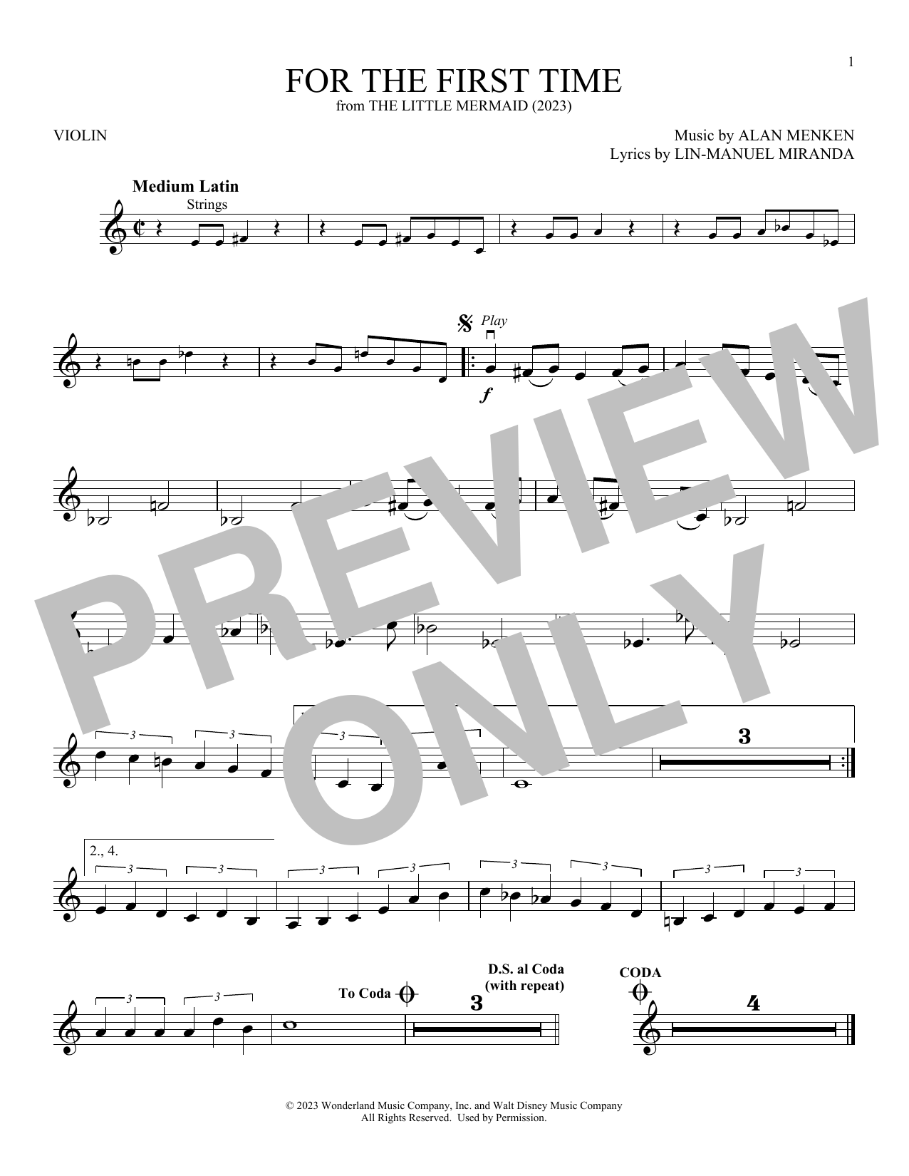 Product gallery: Page 1 of 1 For The First Time (from The Little Mermaid) (2023), Halle Bailey