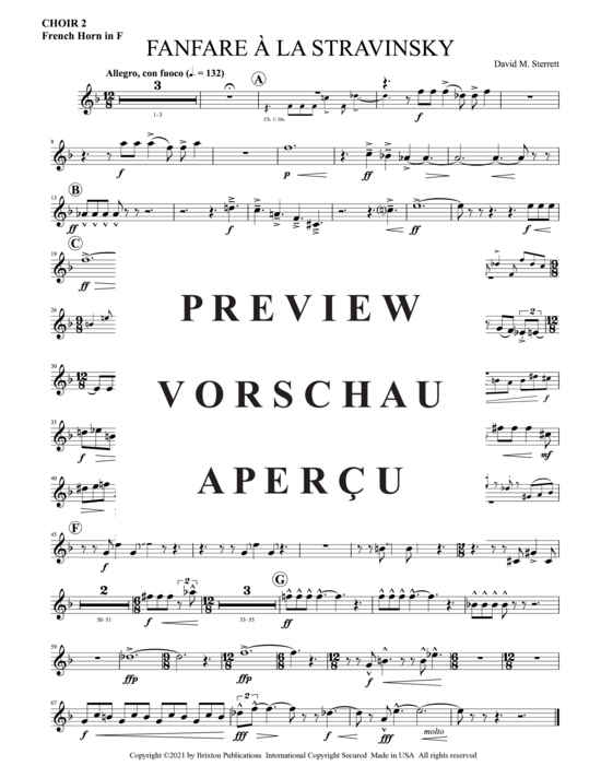 Product gallery: Page 18 of 21 Fanfare A La Stravinsky , , (4 trumpets, 3 horns, 3 trombones and tuba)