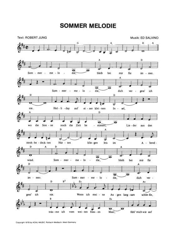 Produktbild zu: Sommer Melodie 1978