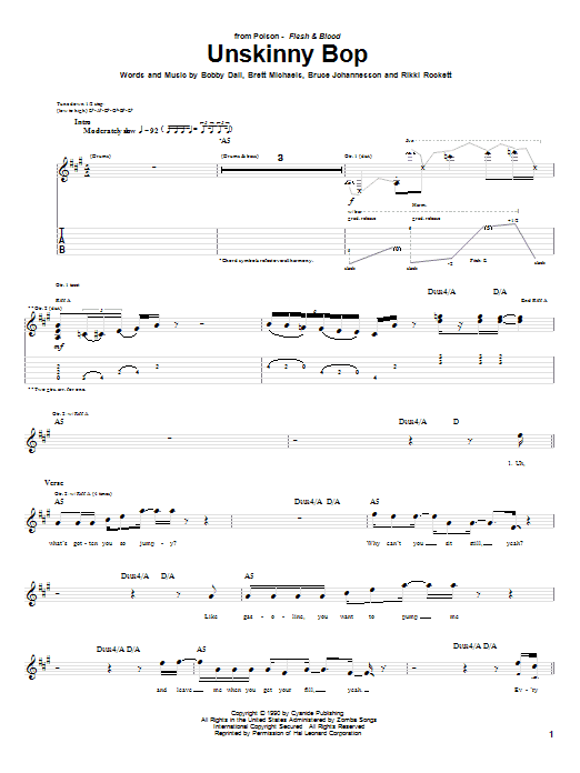 Produktgalerie: Seite 1 von 1 Unskinny Bop, Poison, Gitarre