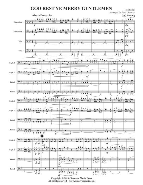 Product picture to: God Rest Ye Merry Gentlemen Traditional (arr. Paul Chauvin)