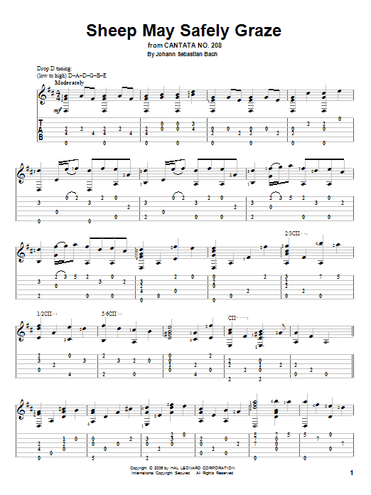 Produktgalerie: Seite 1 von 1 Sheep May Safely Graze, Johann Sebastian Bach, Gitarre