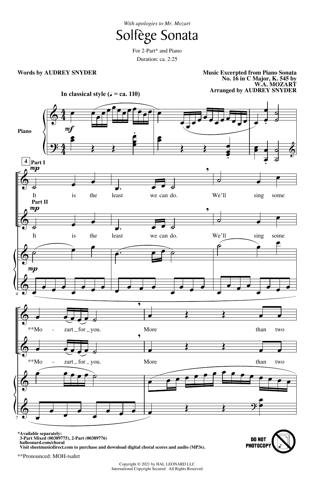 Produktbild zu: Solfege Sonata