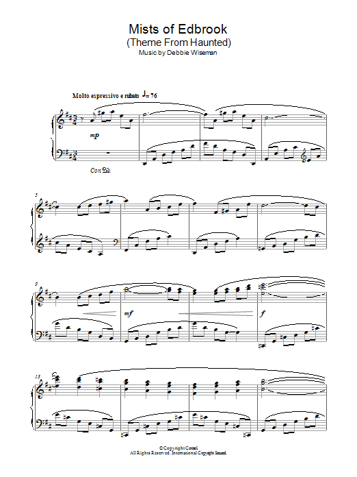 Product gallery: Page 1 of 1 Mists Of Edbrook (Theme From Haunted), Debbie Wiseman