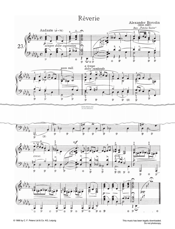 Produktgalerie: Seite 1 von 1 Reverie, Petite Suite, Alexander Borodin, Klavier
