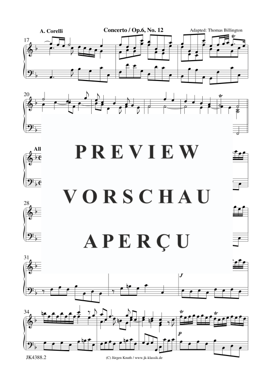 Produktgalerie: Seite 3 von 10 Concerto Op,6. No.12, , Klavier/Cembalo Solo