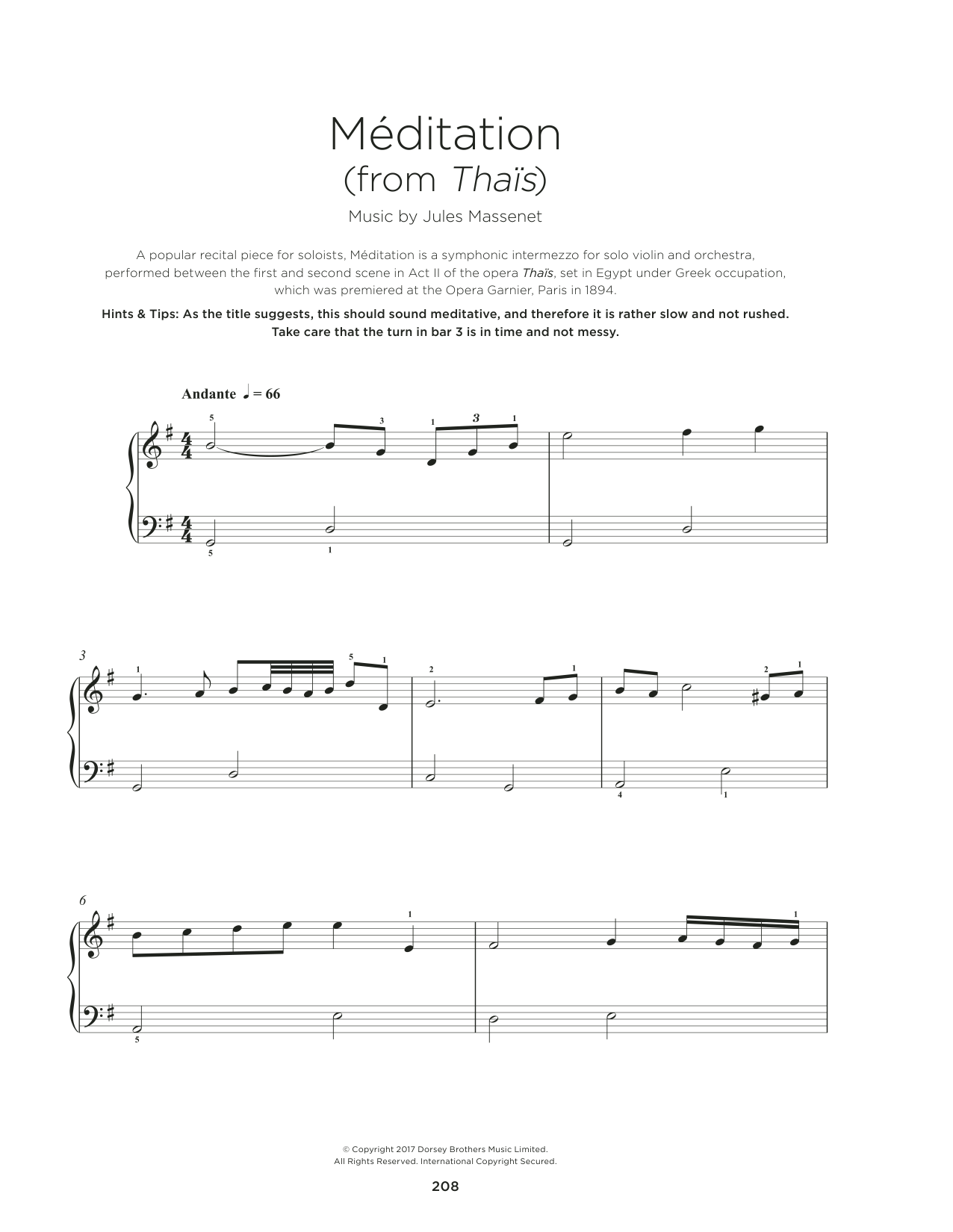 Produktbild zu:  Meditation (from Thais) - Jules Massenet