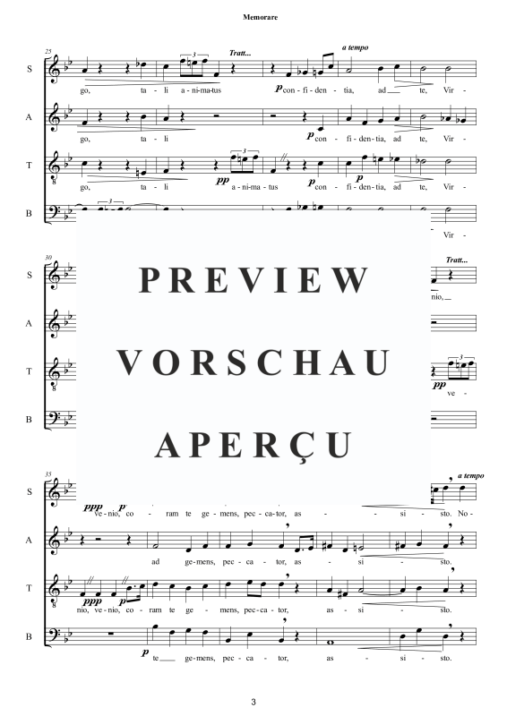 Product gallery: Page 4 of 11 Memorare - Gebet zur Jungfrau Maria von Bernard von Clairvaux, , Mixed Choir A Cappella