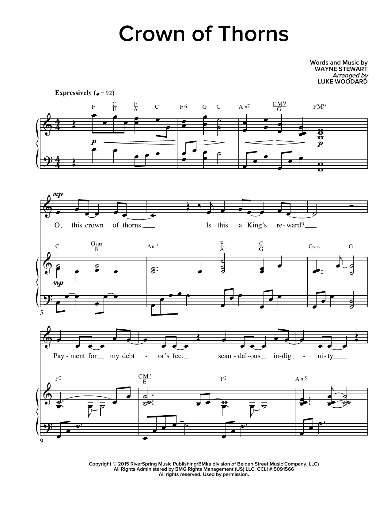 Product picture to: Crown Of Thorns (arr. Luke Woodard)