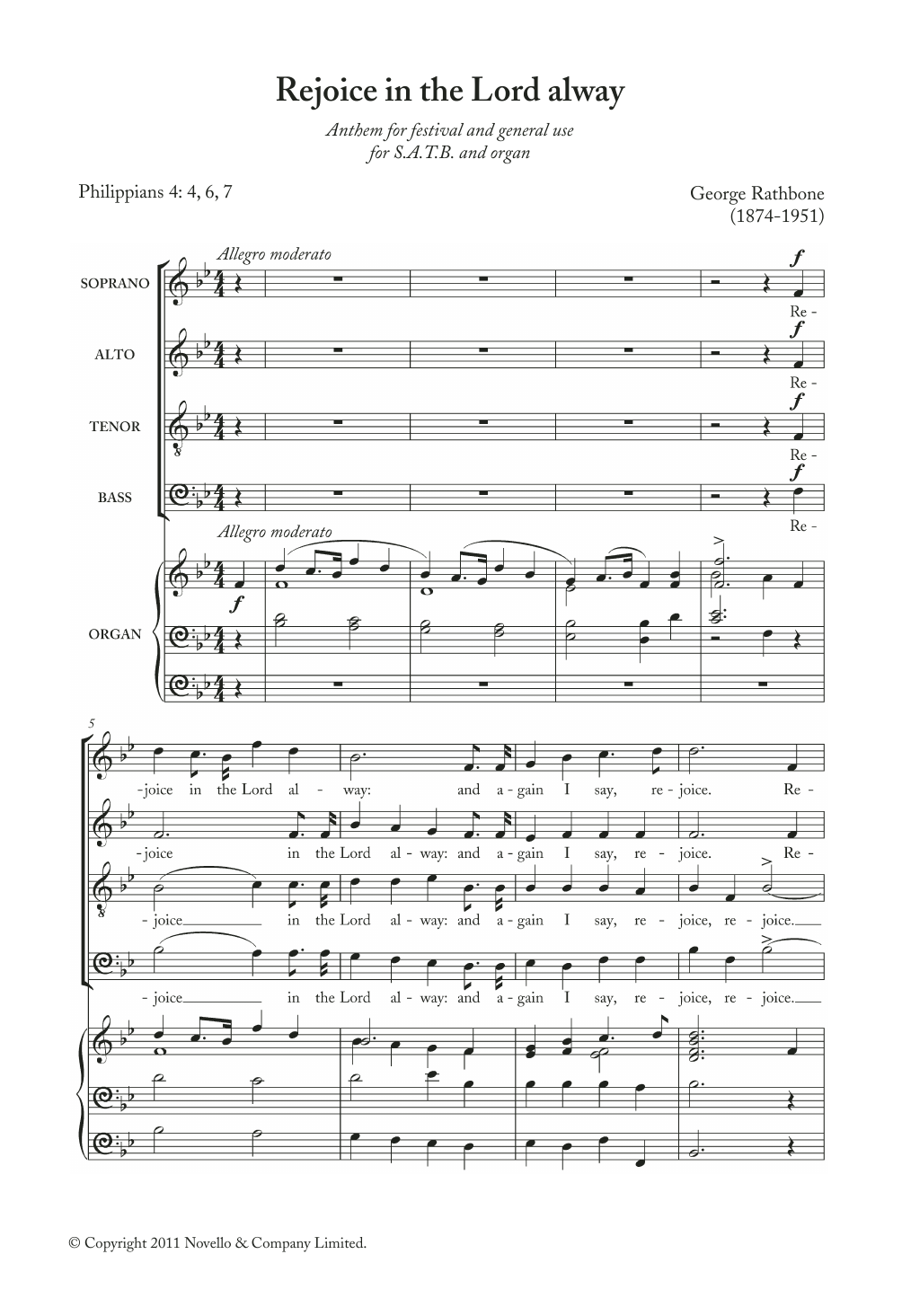 Product gallery: Page 1 of 1 Rejoice In The Lord Alway, George Rathbone