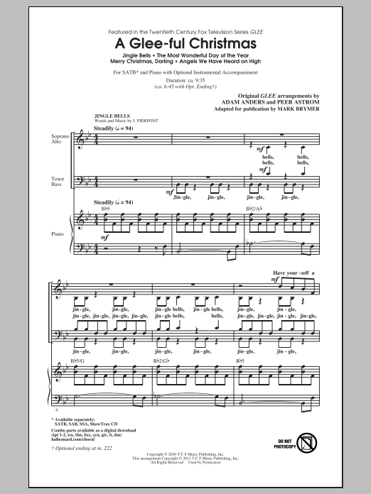 Product picture to: A Glee-ful Christmas (Choral Medley)(arr. Mark Brymer)