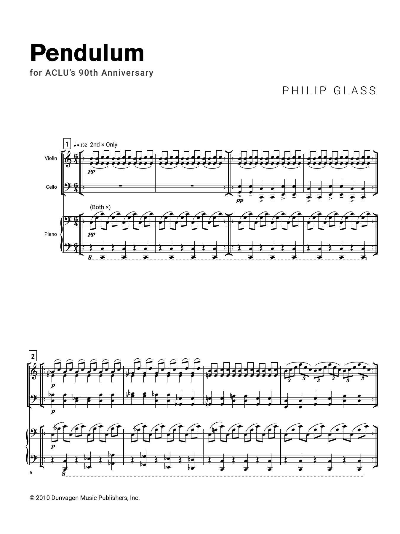 Product gallery: Page 1 of 1 Pendulum, Philip Glass