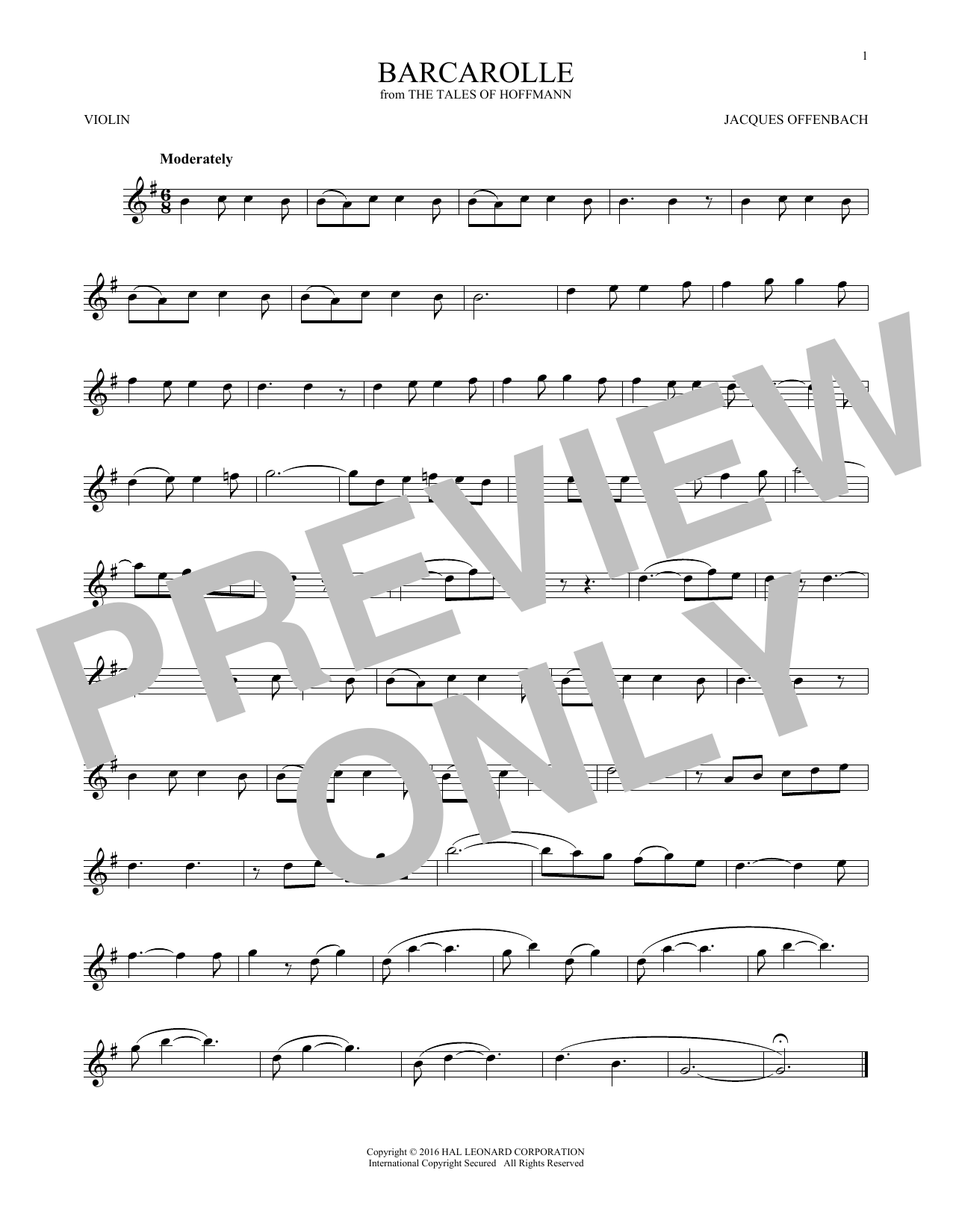 Product gallery: Page 1 of 1 Barcarolle, Jacques Offenbach