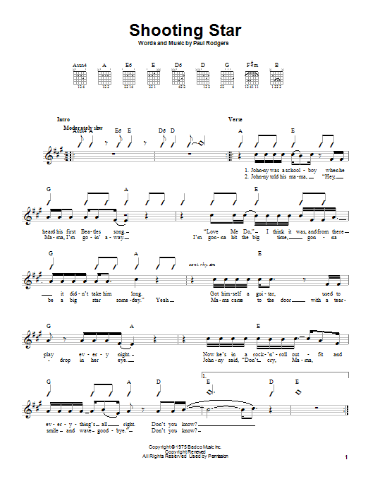 Product picture to:  Shooting Star - Bad Company