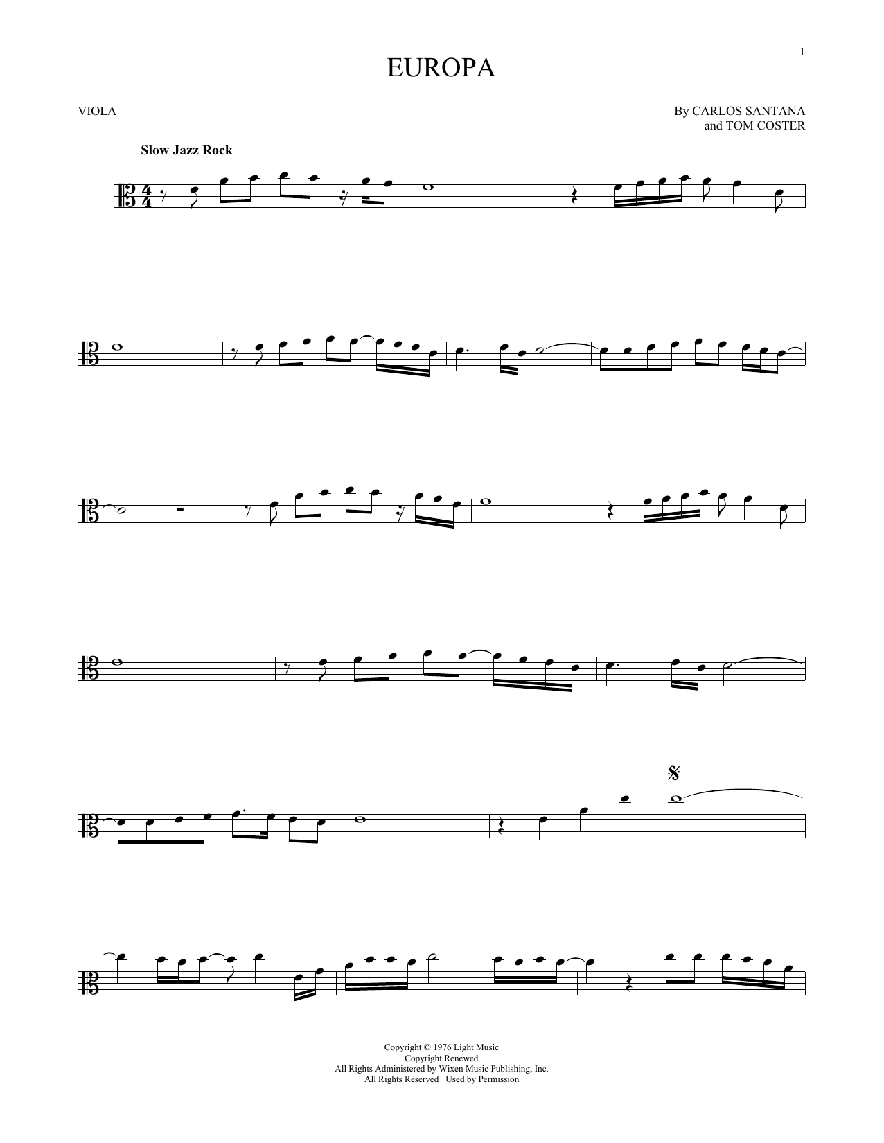 Product gallery: Page 1 of 1 Europa, Santana