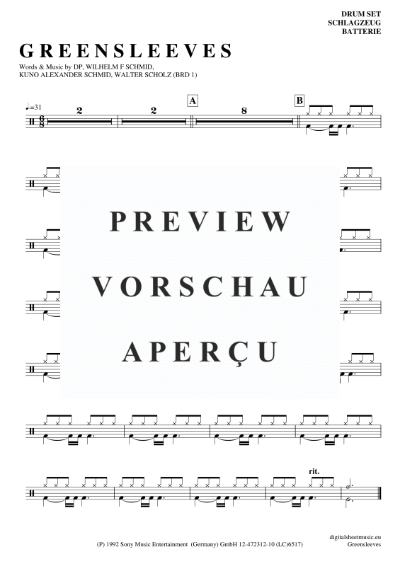 Product picture to: GreensleevesEdward Simoni