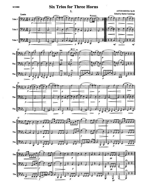 Produktgalerie: Seite 1 von 11 Sechs Trios für drei Hörner, , Tuba Trio
