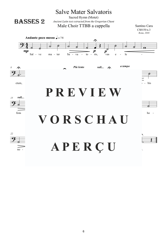 Produktgalerie: Seite 7 von 7 Salve Mater Salvatoris, , Männerchor